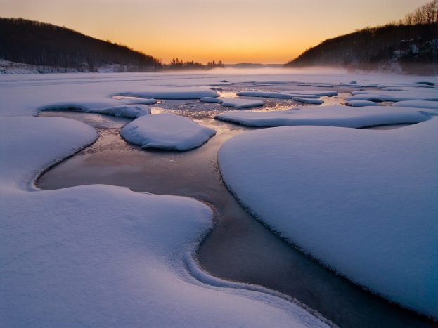 frozen-river-at-sunset
